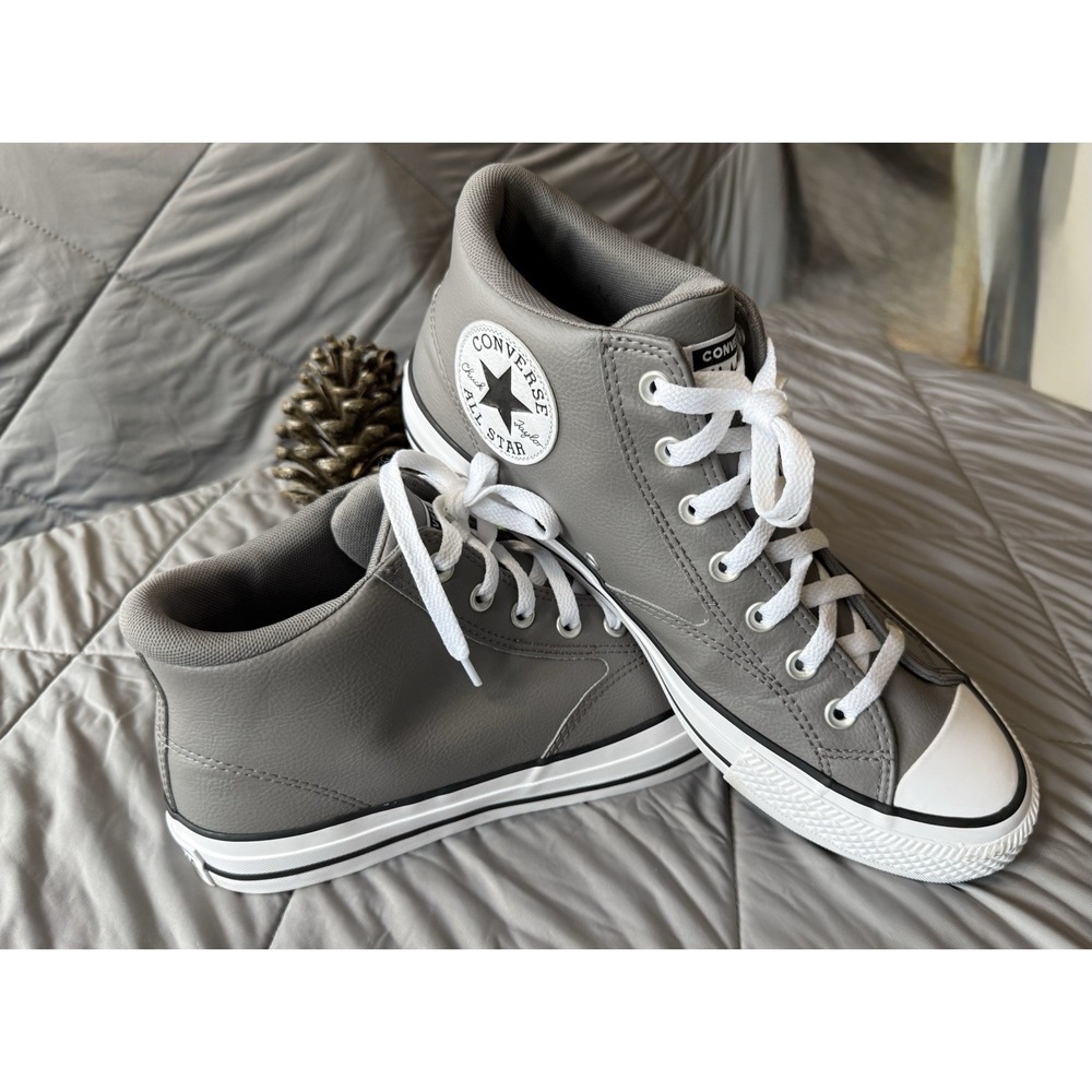 Converse Chuck Taylor All Star Malden Street Mid Sneaker In Grey Faux Leather 11